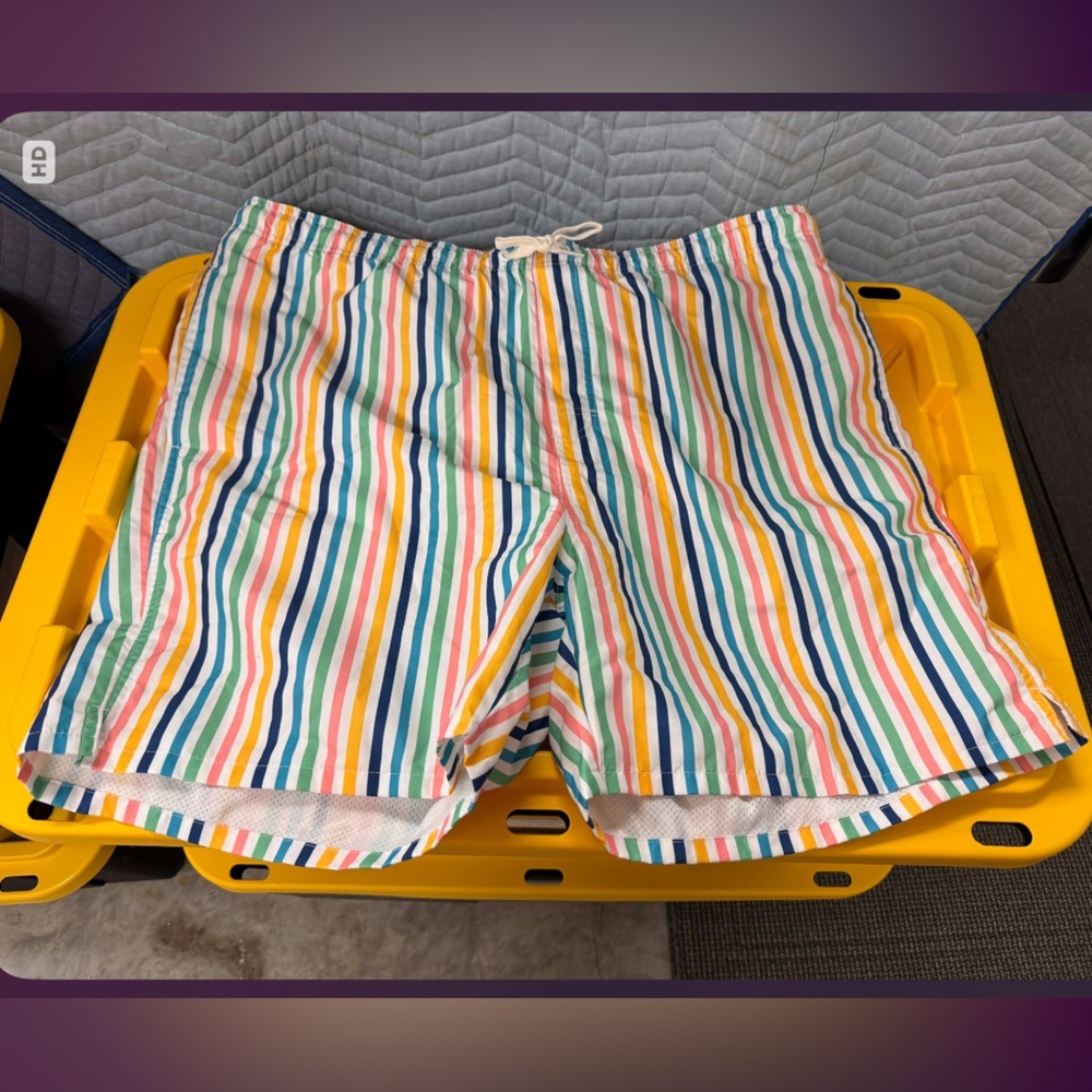 Old Navy Colorful Striped Swim Board Shorts Size 2XL